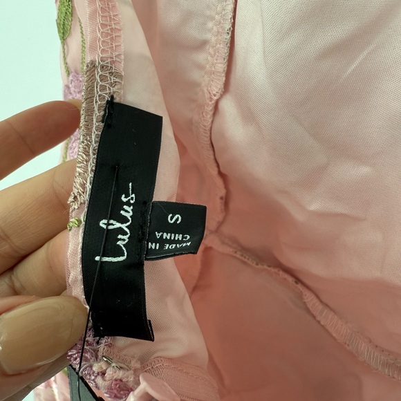 Lulu's Pink Floral Midi Dress - Picture 6 of 6